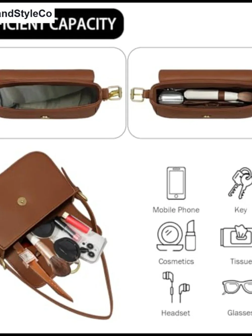 PU Leather Vintage Hobo Bag for Women Small Shoulder Purse 2 Straps
